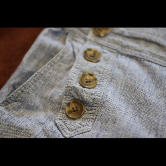 Express blue stripe with front buttons shorts - Picture 6 of 8